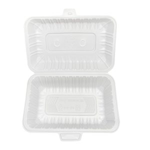 6”x 9“ Mineral Filled PP Hinged Containers | White