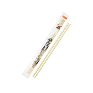 7.8" Plastic Wrapped Bamboo Round Chopsticks