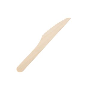 6.5" Compostable Wooden Knife without wax | Brown