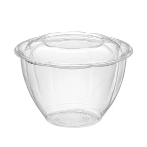 48oz PET Salad Bowl with Lid  Clear