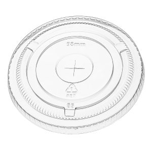98mm PET Flat Lids  Clear