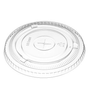 107mm PET Flat Lids  Clear
