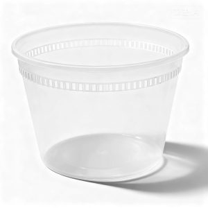 16 oz PP Plastic Heavy Duty Deli Containers with Lids | Microwavable | Clear