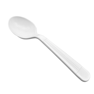 PP Plastic Heavy Weight Soup Spoons | White
