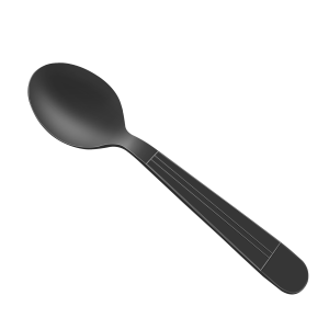 PP Plastic Heavy Weight Soup Spoons | Black