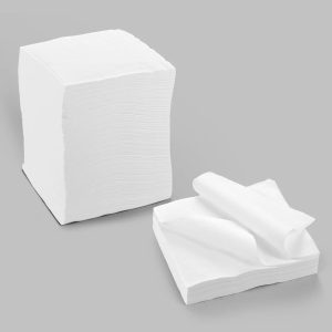 9 x 9 1-Ply Beverage Napkins  14 Fold  White